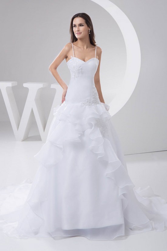 Fantastic A-Line Spaghetti Straps Sleeveless Satin Wedding Dresses 2030685 Fantastic A-Line Spaghetti Straps Sleeveless Satin Wedding Dresses 2030685