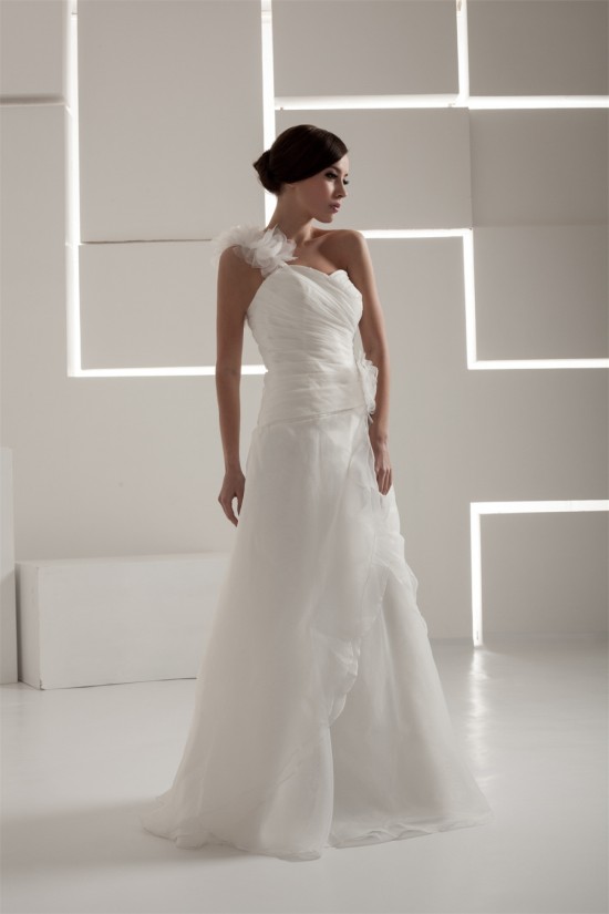 Fantastic One-Shoulder A-Line Sleeveless Wedding Dresses 2030686 Fantastic One-Shoulder A-Line Sleeveless Wedding Dresses 2030686