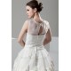 Fantastic Satin Organza A-Line Scoop Wedding Dresses 2030688