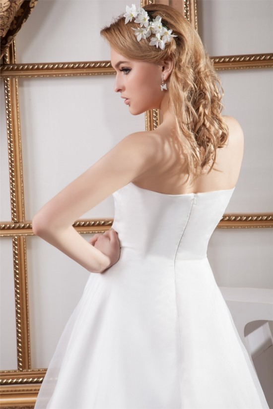Fantastic Satin Organza Strapless A-Line Sleeveless Wedding Dresses 2030691 Fantastic Satin Organza Strapless A-Line Sleeveless Wedding Dresses 2030691