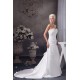 A-Line Satin Sweetheart Sleeveless Sweet Wedding Dresses 2030698
