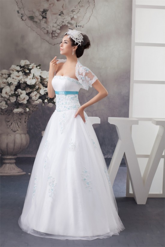 A-Line Sleeveless Satin Strapless Wedding Dresses with A Lace Jacket 2030699 A-Line Sleeveless Satin Strapless Wedding Dresses with A Lace Jacket 2030699