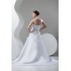 Fashionable A-Line Strapless Satin Sleeveless Wedding Dresses 2030702