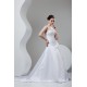 Fashionable A-Line Strapless Satin Sleeveless Wedding Dresses 2030702