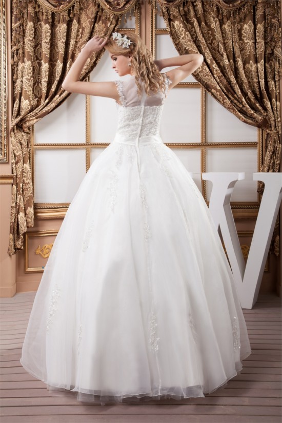 Fashionable Ball Gown Square Satin Organza Lace Wedding Dresses 2030707 Fashionable Ball Gown Square Satin Organza Lace Wedding Dresses 2030707