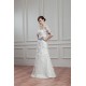Satin Lace A-Line Short Sleeve Floor-Length Wedding Dresses with A Lace Jacket 2030714 Satin Lace A-Line Short Sleeve Floor-Length Wedding Dresses with A Lace Jacket 2030714