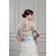 Satin Lace A-Line Short Sleeve Floor-Length Wedding Dresses with A Lace Jacket 2030714 Satin Lace A-Line Short Sleeve Floor-Length Wedding Dresses with A Lace Jacket 2030714