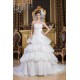 A-Line Strapless Satin Sleeveless Wedding Dresses 2030719