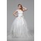 Great Ball Gown Soft Sweetheart Satin Organza Lace Wedding Dresses 2030725
