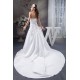 A-Line Soft Sleeveless Satin Strapless Chapel Train Wedding Dresses 2030730 A-Line Soft Sleeveless Satin Strapless Chapel Train Wedding Dresses 2030730