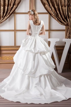 Great Square Ball Gown Satin Taffeta Lace Wedding Dresses 2030732