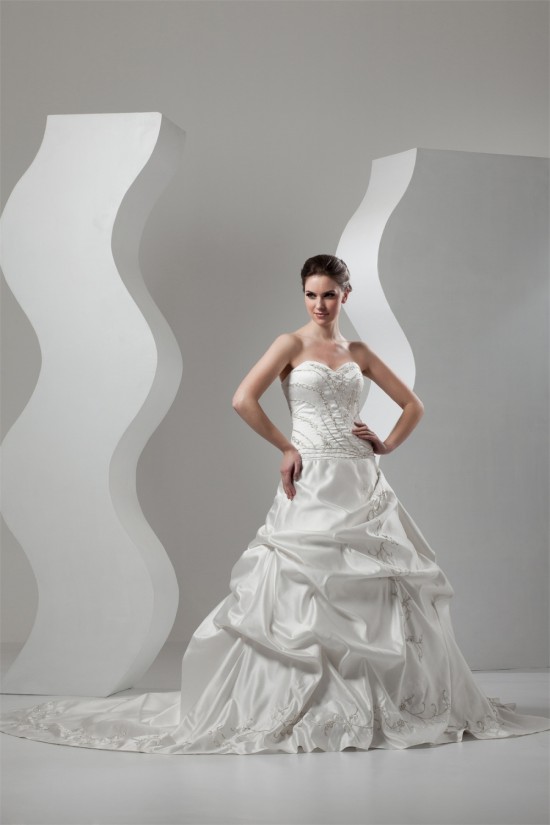 Great Sweetheart A-Line Sleeveless Taffeta Wedding Dresses 2030734 Great Sweetheart A-Line Sleeveless Taffeta Wedding Dresses 2030734