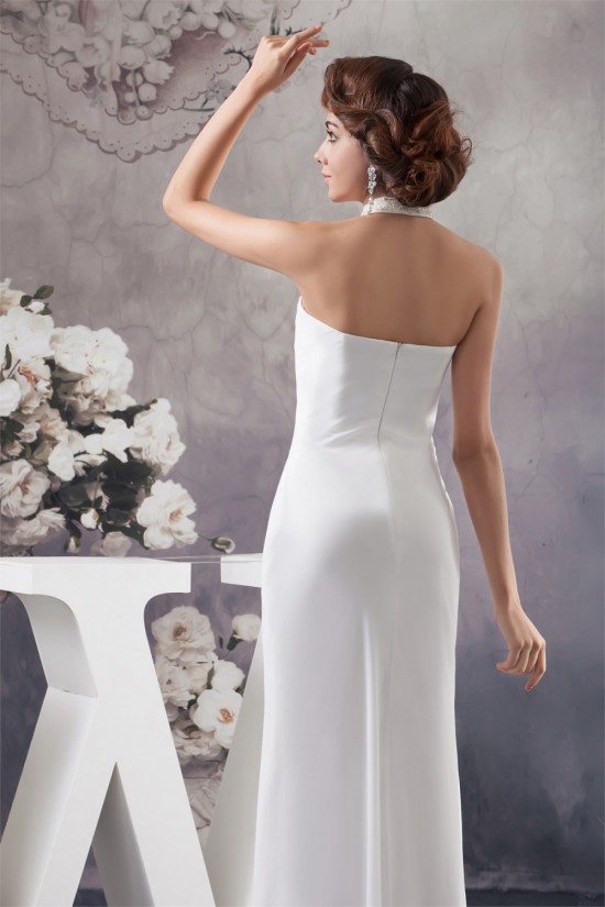 Sheath/Column Halter Beaded Chiffon Wedding Dresses 2030736 Sheath/Column Halter Beaded Chiffon Wedding Dresses 2030736