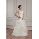 A-Line Satin Taffeta Lace Sleeveless Sweet Wedding Dresses 2030747
