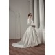 Long Sleeve Satin Fine Netting A-Line Portrait High Neck Wedding Dresses 2030766 Long Sleeve Satin Fine Netting A-Line Portrait High Neck Wedding Dresses 2030766