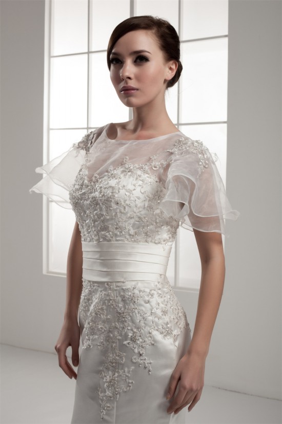 Mermaid/Trumpet Short Sleeve Portrait Lace Wedding Dresses 2030771 Mermaid/Trumpet Short Sleeve Portrait Lace Wedding Dresses 2030771