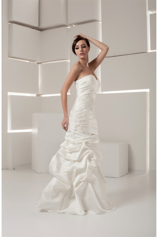 Mermaid/Trumpet Sweetheart Satin Taffeta Floor-Length Wedding Dresses 2030776 Mermaid/Trumpet Sweetheart Satin Taffeta Floor-Length Wedding Dresses 2030776