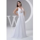 New Design A-Line Sleeveless Chiffon V-Neck Beaded Floor-Length Wedding Dresses 2030787