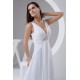 New Design A-Line Sleeveless Chiffon V-Neck Beaded Floor-Length Wedding Dresses 2030787
