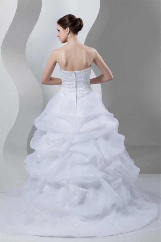 Ball Gown Sleeveless Sweetheart Satin Organza Wedding Dresses 2030788 Ball Gown Sleeveless Sweetheart Satin Organza Wedding Dresses 2030788