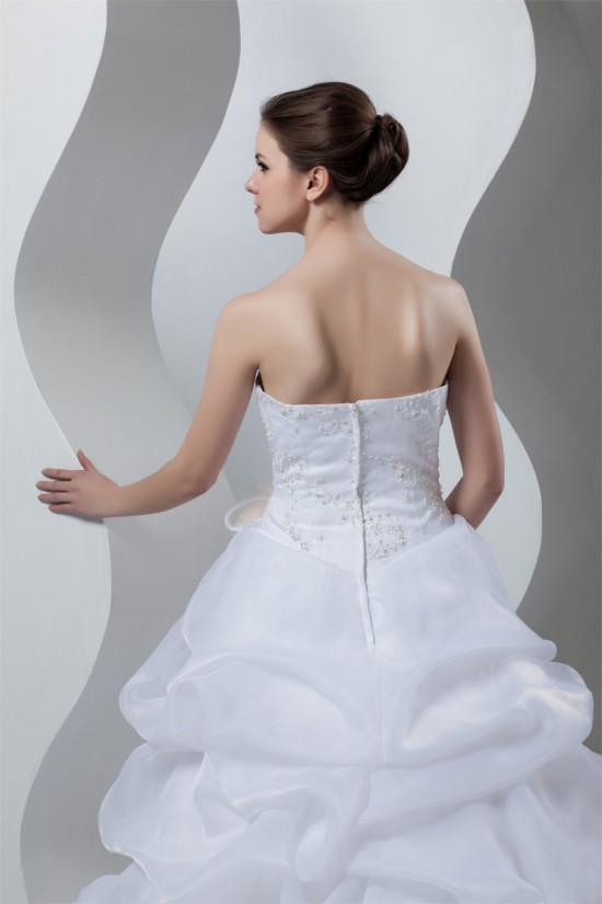 Ball Gown Sleeveless Sweetheart Satin Organza Wedding Dresses 2030788 Ball Gown Sleeveless Sweetheart Satin Organza Wedding Dresses 2030788