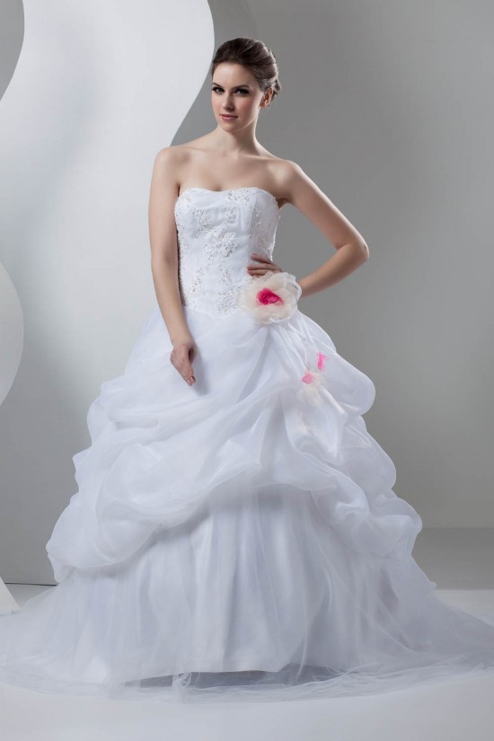Ball Gown Sleeveless Sweetheart Satin Organza Wedding Dresses 2030788 Ball Gown Sleeveless Sweetheart Satin Organza Wedding Dresses 2030788