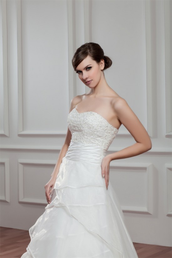 New Design Satin Organza Sweetheart A-Line Sleeveless Wedding Dresses 2030793 New Design Satin Organza Sweetheart A-Line Sleeveless Wedding Dresses 2030793