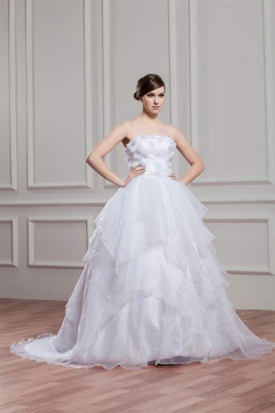 New Design Sleeveless Ball Gown Strapless Satin Organza Wedding Dresses 2030796 New Design Sleeveless Ball Gown Strapless Satin Organza Wedding Dresses 2030796