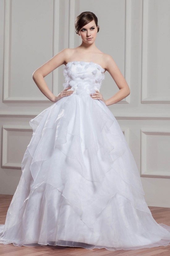 New Design Sleeveless Ball Gown Strapless Satin Organza Wedding Dresses 2030796 New Design Sleeveless Ball Gown Strapless Satin Organza Wedding Dresses 2030796