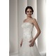 New Design Strapless Satin A-Line Sleeveless Sweet Lace Wedding Dresses 2030798