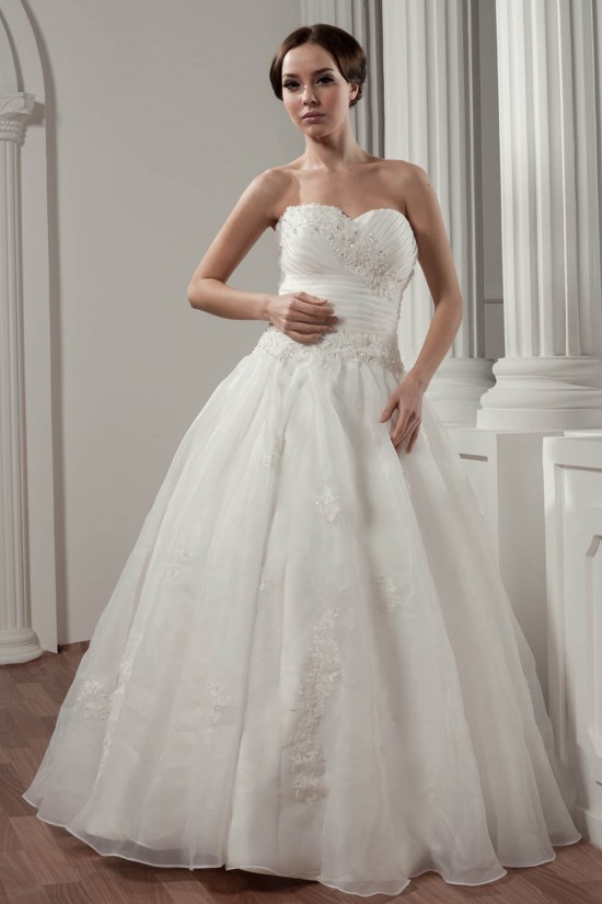 New Style Sweetheart Sleeveless A-Line Satin Lace Wedding Dresses 2030806 New Style Sweetheart Sleeveless A-Line Satin Lace Wedding Dresses 2030806