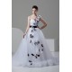 One-Shoulder A-Line Sleeveless Satin Fine Netting Sweet Wedding Dresses 2030811 One-Shoulder A-Line Sleeveless Satin Fine Netting Sweet Wedding Dresses 2030811