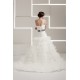 One-Shoulder A-Line Sleeveless Satin Taffeta Fine Netting Wedding Dresses 2030813 One-Shoulder A-Line Sleeveless Satin Taffeta Fine Netting Wedding Dresses 2030813