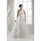 One-Shoulder Sleeveless Satin A-Line Lace Wedding Dresses 2030817
