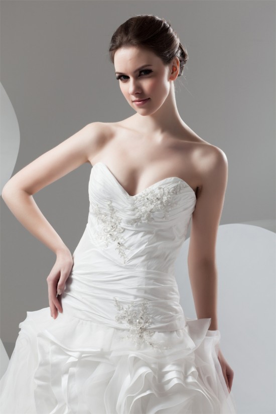 Organza Taffeta Ball Gown Sweetheart Sleeveless Wedding Dresses 2030818 Organza Taffeta Ball Gown Sweetheart Sleeveless Wedding Dresses 2030818