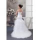 Princess Sleeveless Satin Fine Netting Lace Straps Wedding Dresses 2030825
