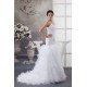Princess Sleeveless Satin Fine Netting Lace Straps Wedding Dresses 2030825