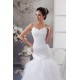 Princess Sleeveless Satin Fine Netting Lace Straps Wedding Dresses 2030825