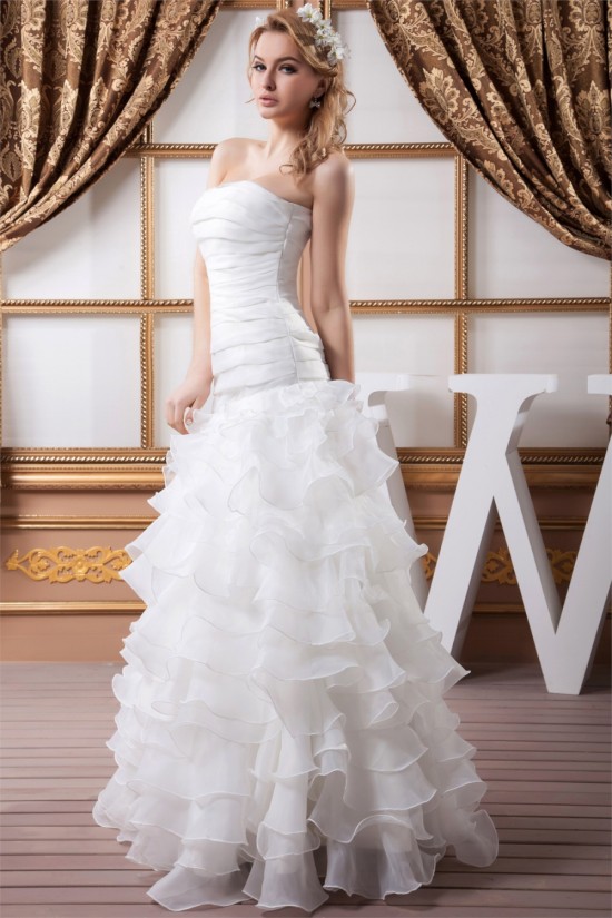 A-Line Sleeveless Soft Sweetheart Most Beautiful Wedding Dresses 2030831