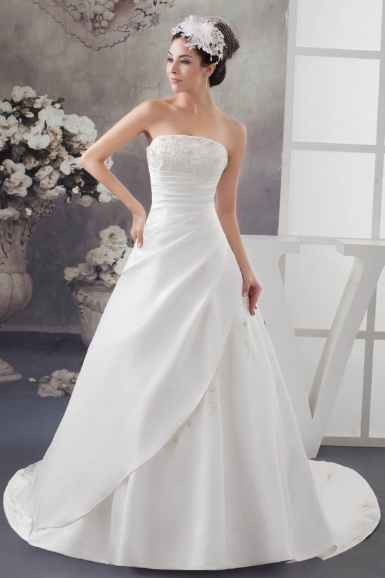 A-Line Sleeveless Strapless Wedding Dresses 2030832 A-Line Sleeveless Strapless Wedding Dresses 2030832