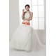 Satin Elastic Woven Satin Sleeveless High-Neck Wedding Dresses 2030834