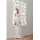 Satin Fine Netting Long Sleeve Bateau Mermaid/Trumpet Wedding Dresses 2030838