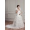 Satin Fine Netting Straps A-Line Sleeveless Reception Wedding Dresses 2030844