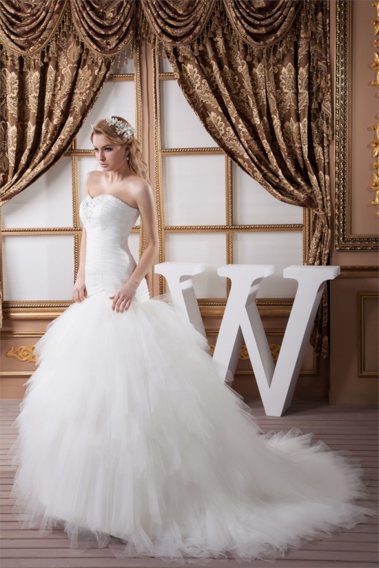 Satin Fine Netting Sweetheart Ball Gown Beaded Wedding Dresses 2030847 Satin Fine Netting Sweetheart Ball Gown Beaded Wedding Dresses 2030847