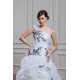 Satin Organza Ball Gown Sleeveless One-Shoulder Wedding Dresses 2030861 Satin Organza Ball Gown Sleeveless One-Shoulder Wedding Dresses 2030861