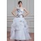 Satin Organza Ball Gown Sleeveless One-Shoulder Wedding Dresses 2030861