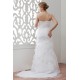 Satin Organza Sleeveless A-Line Sweetheart Embellished Wedding Dresses 2030866
