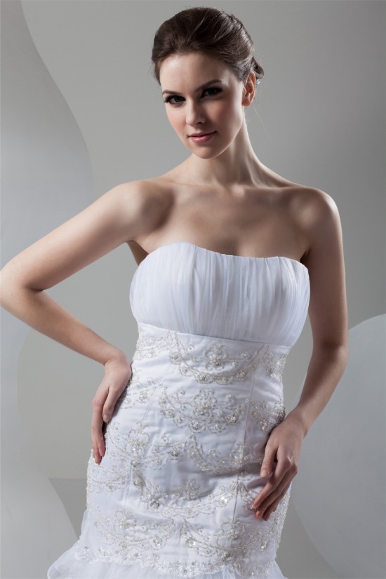 Satin Organza Soft Sweetheart Mermaid/Trumpet Beading Wedding Dresses 2030867 Satin Organza Soft Sweetheart Mermaid/Trumpet Beading Wedding Dresses 2030867