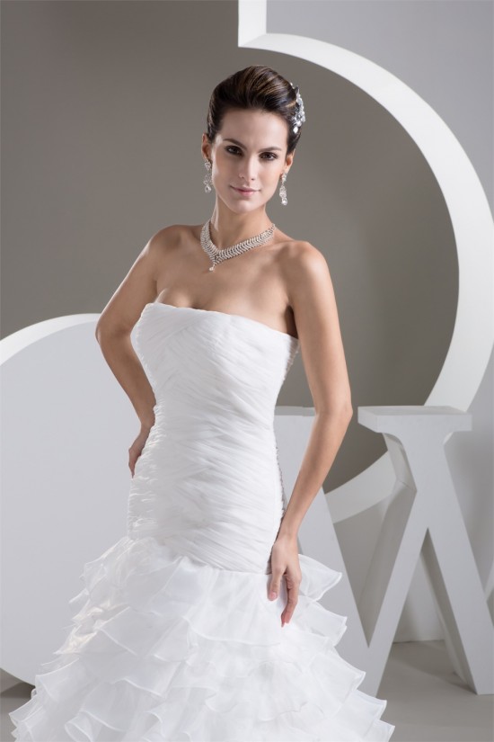 Satin Soft Strapless A-Line Sleeveless Wedding Dresses 2030877 Satin Soft Strapless A-Line Sleeveless Wedding Dresses 2030877