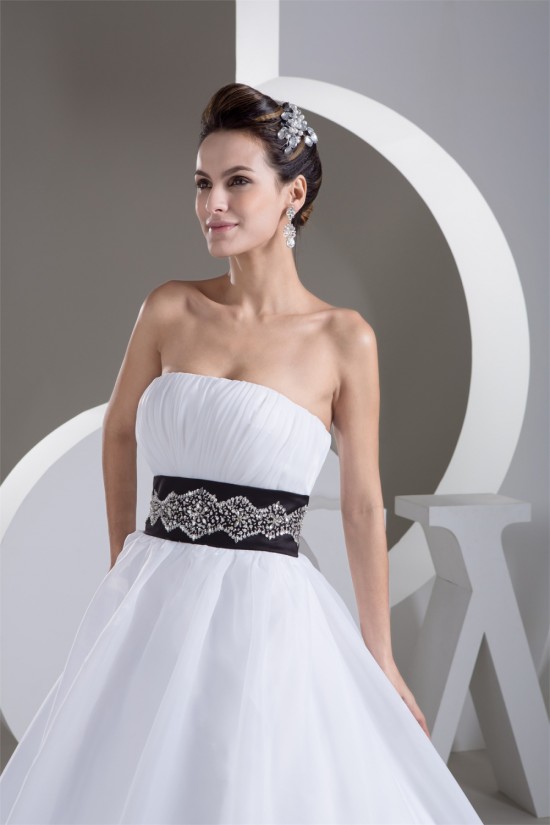 Satin Strapless Sleeveless A-Line Most Beaded Wedding Dresses 2030880 Satin Strapless Sleeveless A-Line Most Beaded Wedding Dresses 2030880